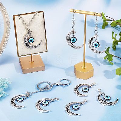 Alloy Hollow Moon Big Pendants FIND-NB0002-45-1
