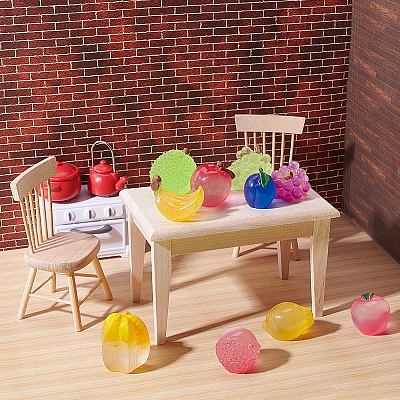 30Pcs 10 Styles Luminous Resin Fruit Display Decorations DJEW-GA0001-74-1