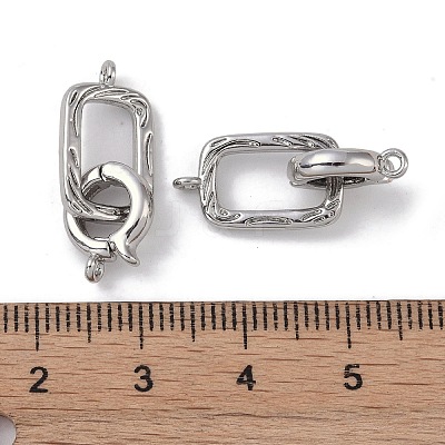 Brass Fold Over Clasps KK-G497-29P-1