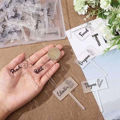 1 Set Acrylic Plant Labels AJEW-CA0004-57A-1