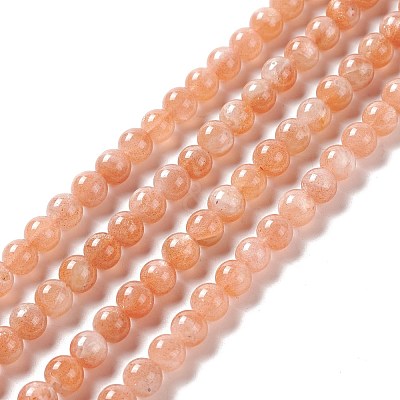 Natural Sunstone Beads Strands G-A205-28A-1