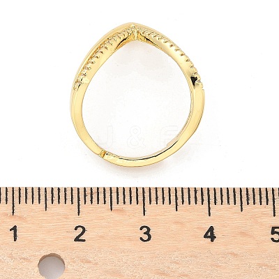 Adjustable Brass Micro Pave Clear Cubic Zirconia Finger Rings RJEW-S044-140-NF-1