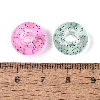 Transparent Acrylic European Beads TACR-Q013-09-1