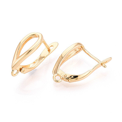 Brass Hoop Earring Findings KK-N267-27G-1