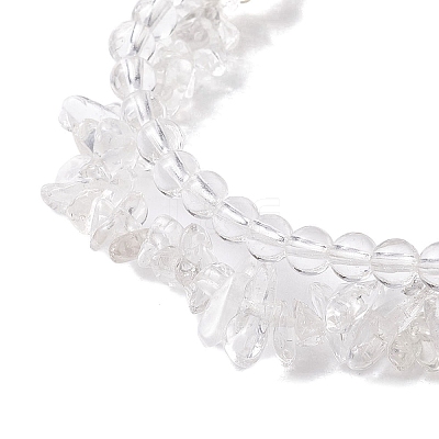 Chip & Round Natural Mixed Stone Beaded Stretch Bracelets for Women BJEW-JB10188-1