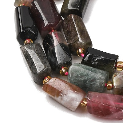 Natural Multicolor Tourmaline Beads Strands G-D110-H02-01-1