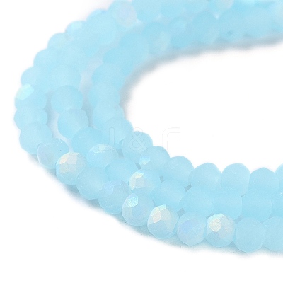 Imitation Jade Glass Beads Strands X1-EGLA-A034-J3mm-MB04-1