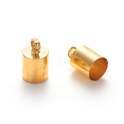 Brass Cord Ends KK-EC041-G-NF-1
