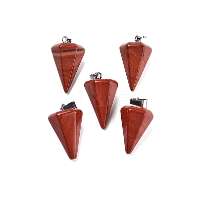 Cone/Spike/Pendulum Synthetic Red Jasper Pendants G-R278-72-1