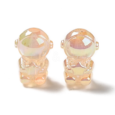UV Plating Rainbow Iridescent Acrylic Beads PACR-M002-06A-1