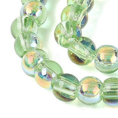 Electroplate Transparent Glass Beads Strands EGLA-Q132-4MM-A05-1