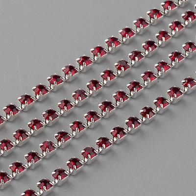 Brass Rhinestone Strass Chains CHC-R125-S6-18S-1