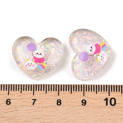 Printed Translucent Epoxy Resin Cabochons LS-RESI-XCP0002-63B-1