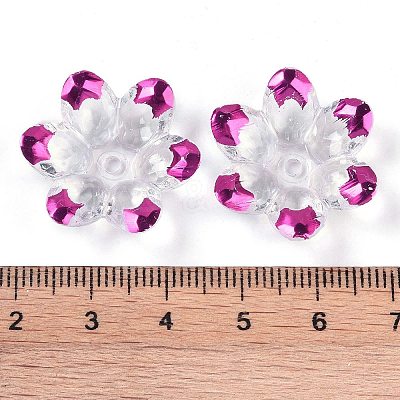 Plating Acrylic Bead Caps OACR-H118-06F-1