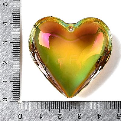 Electroplated Glass Pendants X-GLAA-G122-06A-1