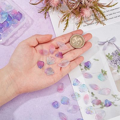 80Pcs 4 Style Glass Pendants GLAA-SC0001-63-1