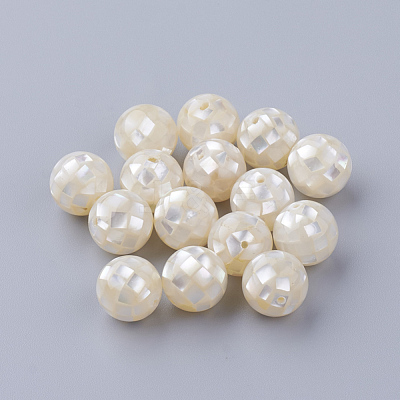 Natural White Shell Beads X-SSHEL-Q298-10mm-08-1
