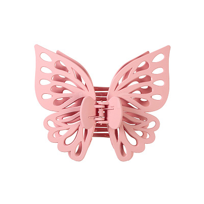 Large Frosted Butterfly Hair Claw Clip OHAR-PW0003-006A-1