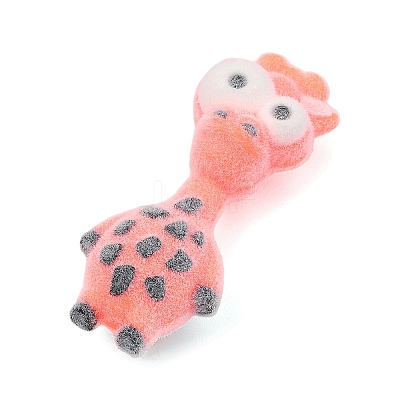Animal Theme Flocking Silicone Pendants SIL-C012-03I-1