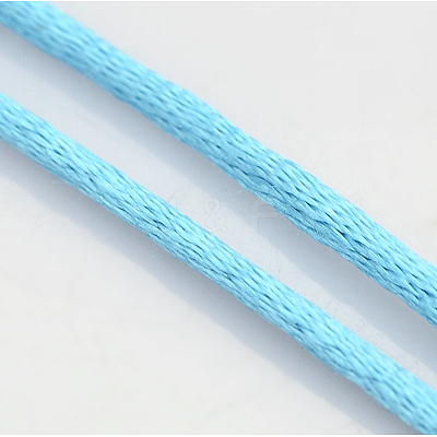 Round Nylon Satin Rattail Cord X-NWIR-O001-A-10-1