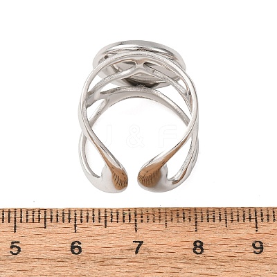 304 Stainless Steel Cuff Ring Components SA-CBA76C4-02P-04-1