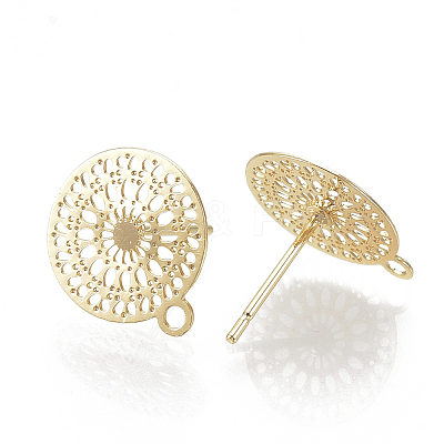 Brass Stud Earring Findings KK-S345-260G-1