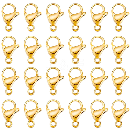 100Pcs 304 Stainless Steel Lobster Claw Clasps STAS-BBC0009-39B-G-1