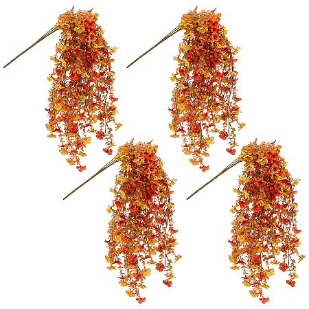 4Pcs Plastic Artificial Violet Vine for Wedding Decoration DIY-WR0005-32D-1