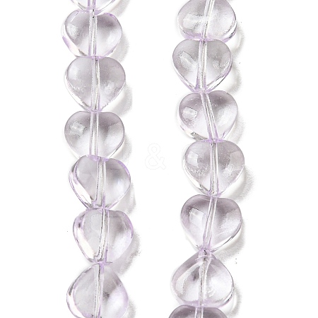 Baking Paint Transparent Glass Beads Strands DGLA-A08-T8mm-KD08-1