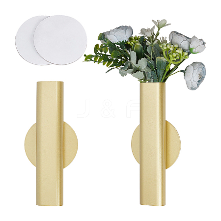Iron Wall Hanging Vase AJEW-WH0481-420G-1