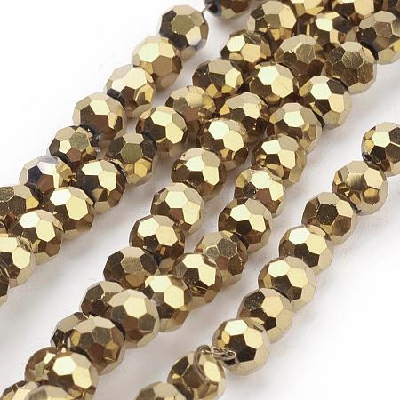 Electroplate Glass Bead Strands EGLA-R042-4mm-03-1