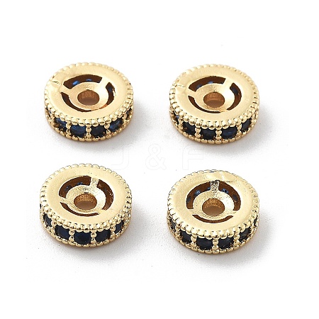 Brass Micro Pave Cubic Zirconia Beads KK-R216-10B-KCG01-1