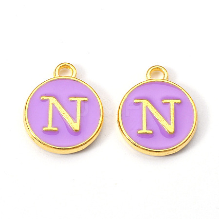 Golden Plated Alloy Enamel Charms ENAM-S118-10N-1