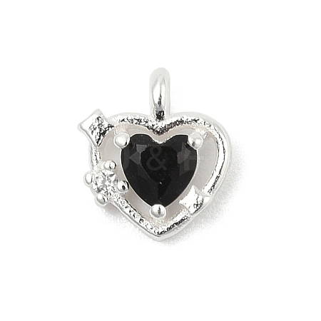 925 Sterling Silver Micro Pave Cubic Zirconia Pendants STER-Q002-02G-1