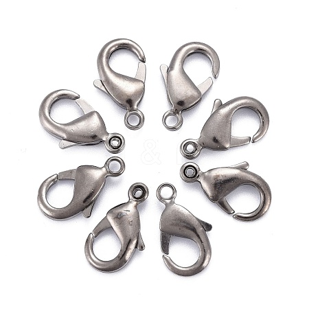 Brass Lobster Claw Clasps X-KK-903-B-NF-1