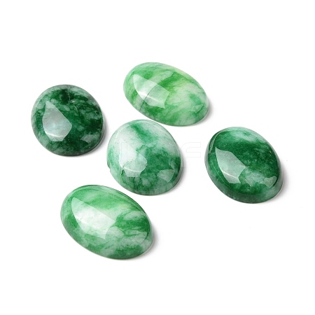 Dyed & Heated Natural White Jade Cabochons G-G864-03H-1