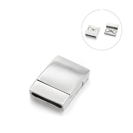 304 Stainless Steel Magnetic Clasps X-STAS-E089-41C-01-1