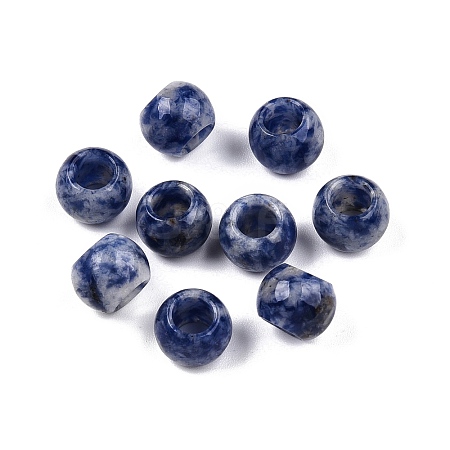 Natural Blue Spot Jasper Beads G-T092-10mm-11-1