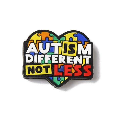 Autism Theme Silicone Focal  Beads SIL-G011-10E-1