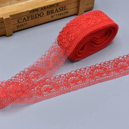 Non-Elastic Polyester Lace Trim Ribbon OCOR-WH0033-62H-1