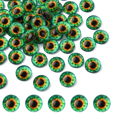 Flat Back Glass Cabochons GGLA-YW0002-10mm-02C-1