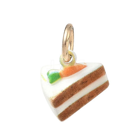 Spray Painted Brass Charms KK-CBAEB58-02B-1