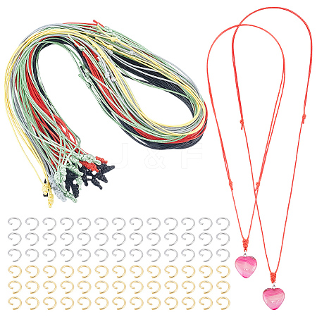 40Pcs Adjustable Korean Waxed Polyester Cord Necklace Making AJEW-UN0001-64A-1