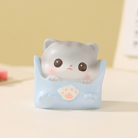 Resin Pudding Cat in Bag Mini Model Display Decorations PW-WGC7317-01-1