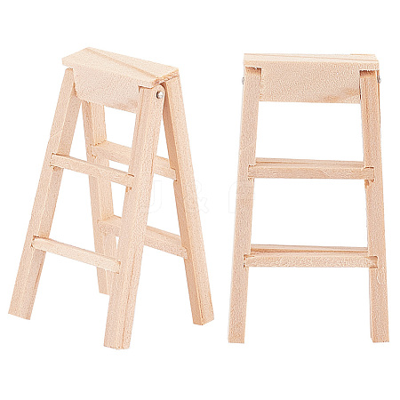 Wooden Mini Ladders DIY-WH0021-58-1