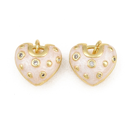 Brass Micro Pave Clear Cubic Zirconia Charms CU-CBAA571-12G-1