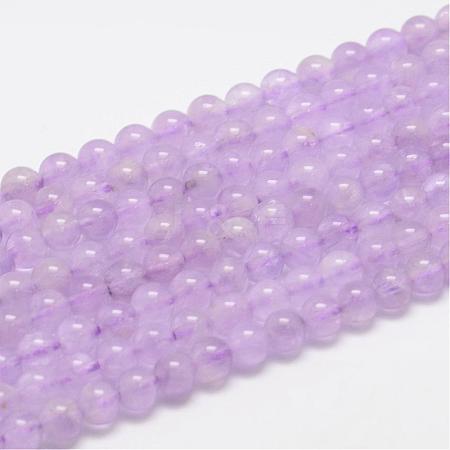 Natural Amethyst Beads Strands G-F306-11-6mm-1