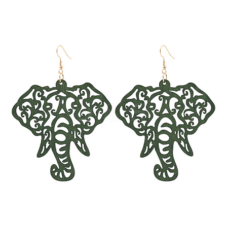 Hollow Wood Dangle Earrings FS-WG18EE7-02-1