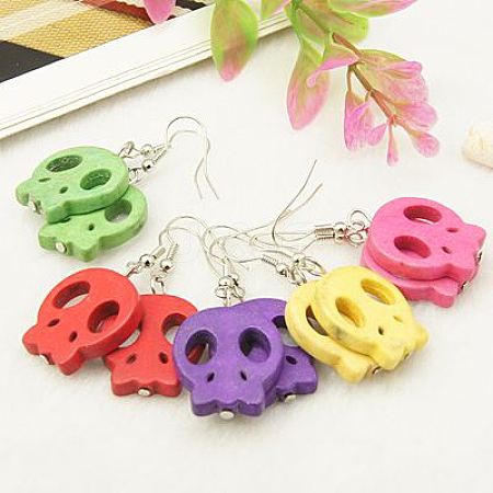 Fashion Earrings For Halloween EJEW-JE00285-1