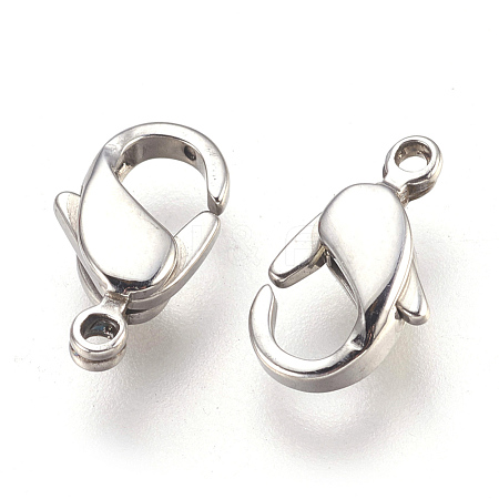 304 Stainless Steel Lobster Claw Clasps STAS-F175-19P-1